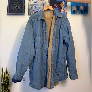 Men’s Tall Fleece-Lined Denim Jacket